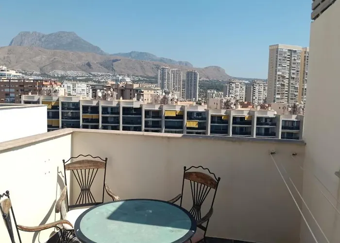 아파트 Atico Deluxe Jacuzzi La Cala 베니돔